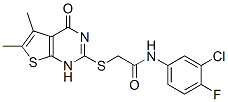 606108-58-1,Acetamide, N-(3-chloro-4-fluorophenyl)-2-[(1,4-dihydro-5,6-dimethyl-4-oxothieno[2,3-d]pyrimidin-2-yl)thio]- (9CI)
