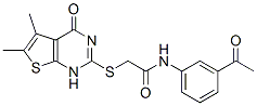 606108-75-2,Acetamide, N-(3-acetylphenyl)-2-[(1,4-dihydro-5,6-dimethyl-4-oxothieno[2,3-d]pyrimidin-2-yl)thio]- (9CI)