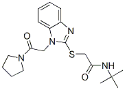 606109-58-4,Acetamide, N-(1,1-dimethylethyl)-2-[[1-[2-oxo-2-(1-pyrrolidinyl)ethyl]-1H-benzimidazol-2-yl]thio]- (9CI)