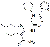 606109-66-4,Benzo[b]thiophene-3-carboxamide, 2-[[[cyclopentyl(2-thienylcarbonyl)amino]acetyl]amino]-4,5,6,7-tetrahydro-6-methyl- (9CI)