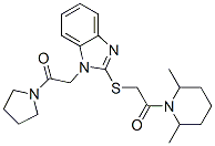 606109-72-2,Piperidine, 2,6-dimethyl-1-[[[1-[2-oxo-2-(1-pyrrolidinyl)ethyl]-1H-benzimidazol-2-yl]thio]acetyl]- (9CI)