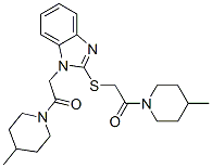 606110-09-2,Piperidine, 4-methyl-1-[[[1-[2-(4-methyl-1-piperidinyl)-2-oxoethyl]-1H-benzimidazol-2-yl]thio]acetyl]- (9CI)