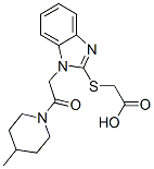 606110-21-8,Acetic acid, [[1-[2-(4-methyl-1-piperidinyl)-2-oxoethyl]-1H-benzimidazol-2-yl]thio]- (9CI)
