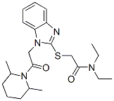 606110-25-2,Acetamide, 2-[[1-[2-(2,6-dimethyl-1-piperidinyl)-2-oxoethyl]-1H-benzimidazol-2-yl]thio]-N,N-diethyl- (9CI)