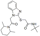 606110-27-4,Acetamide, N-(1,1-dimethylethyl)-2-[[1-[2-(2,6-dimethyl-1-piperidinyl)-2-oxoethyl]-1H-benzimidazol-2-yl]thio]- (9CI)