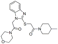 606110-61-6,Morpholine, 4-[[2-[[2-(4-methyl-1-piperidinyl)-2-oxoethyl]thio]-1H-benzimidazol-1-yl]acetyl]- (9CI)