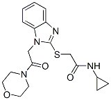 606110-67-2,Acetamide, N-cyclopropyl-2-[[1-[2-(4-morpholinyl)-2-oxoethyl]-1H-benzimidazol-2-yl]thio]- (9CI)