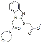 606110-73-0,Acetic acid, [[1-[2-(4-morpholinyl)-2-oxoethyl]-1H-benzimidazol-2-yl]thio]-, methyl ester (9CI)