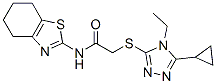 606111-13-1,Acetamide, 2-[(5-cyclopropyl-4-ethyl-4H-1,2,4-triazol-3-yl)thio]-N-(4,5,6,7-tetrahydro-2-benzothiazolyl)- (9CI)
