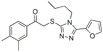 606111-39-1,Ethanone, 2-[[4-butyl-5-(2-furanyl)-4H-1,2,4-triazol-3-yl]thio]-1-(3,4-dimethylphenyl)- (9CI)