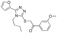 606111-43-7,Ethanone, 2-[[4-butyl-5-(2-furanyl)-4H-1,2,4-triazol-3-yl]thio]-1-(3-methoxyphenyl)- (9CI)