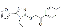 606111-55-1,Ethanone, 1-(3,4-dimethylphenyl)-2-[[4-ethyl-5-(2-furanyl)-4H-1,2,4-triazol-3-yl]thio]- (9CI)