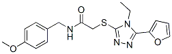 606111-60-8,Acetamide, 2-[[4-ethyl-5-(2-furanyl)-4H-1,2,4-triazol-3-yl]thio]-N-[(4-methoxyphenyl)methyl]- (9CI)