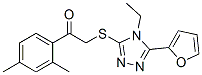 606111-64-2,Ethanone, 1-(2,4-dimethylphenyl)-2-[[4-ethyl-5-(2-furanyl)-4H-1,2,4-triazol-3-yl]thio]- (9CI)