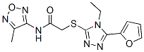 606111-66-4,Acetamide, 2-[[4-ethyl-5-(2-furanyl)-4H-1,2,4-triazol-3-yl]thio]-N-(4-methyl-1,2,5-oxadiazol-3-yl)- (9CI)