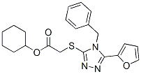 606111-77-7,Acetic acid, [[5-(2-furanyl)-4-(phenylmethyl)-4H-1,2,4-triazol-3-yl]thio]-, cyclohexyl ester (9CI)