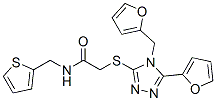 606111-82-4,Acetamide, 2-[[5-(2-furanyl)-4-(2-furanylmethyl)-4H-1,2,4-triazol-3-yl]thio]-N-(2-thienylmethyl)- (9CI)