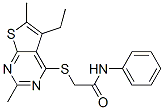 606113-43-3,Acetamide, 2-[(5-ethyl-2,6-dimethylthieno[2,3-d]pyrimidin-4-yl)thio]-N-phenyl- (9CI)