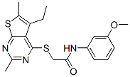 606113-53-5,Acetamide, 2-[(5-ethyl-2,6-dimethylthieno[2,3-d]pyrimidin-4-yl)thio]-N-(3-methoxyphenyl)- (9CI)