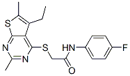606113-62-6,Acetamide, 2-[(5-ethyl-2,6-dimethylthieno[2,3-d]pyrimidin-4-yl)thio]-N-(4-fluorophenyl)- (9CI)