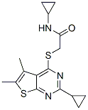606113-66-0,Acetamide, N-cyclopropyl-2-[(2-cyclopropyl-5,6-dimethylthieno[2,3-d]pyrimidin-4-yl)thio]- (9CI)