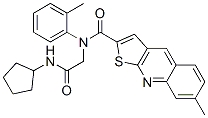 606114-71-0,Thieno[2,3-b]quinoline-2-carboxamide, N-[2-(cyclopentylamino)-2-oxoethyl]-7-methyl-N-(2-methylphenyl)- (9CI)