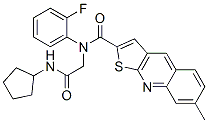 606114-72-1,Thieno[2,3-b]quinoline-2-carboxamide, N-[2-(cyclopentylamino)-2-oxoethyl]-N-(2-fluorophenyl)-7-methyl- (9CI)