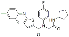606115-00-8,Thieno[2,3-b]quinoline-2-carboxamide, N-[2-(cyclopentylamino)-2-oxoethyl]-N-(4-fluorophenyl)-6-methyl- (9CI)