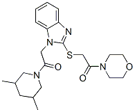 606117-51-5,Morpholine, 4-[[[1-[2-(3,5-dimethyl-1-piperidinyl)-2-oxoethyl]-1H-benzimidazol-2-yl]thio]acetyl]- (9CI)