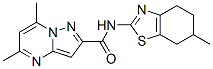 606117-76-4,Pyrazolo[1,5-a]pyrimidine-2-carboxamide, 5,7-dimethyl-N-(4,5,6,7-tetrahydro-6-methyl-2-benzothiazolyl)- (9CI)