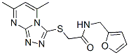606121-05-5,Acetamide, 2-[(5,7-dimethyl-1,2,4-triazolo[4,3-a]pyrimidin-3-yl)thio]-N-(2-furanylmethyl)- (9CI)