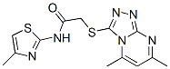 606121-13-5,Acetamide, 2-[(5,7-dimethyl-1,2,4-triazolo[4,3-a]pyrimidin-3-yl)thio]-N-(4-methyl-2-thiazolyl)- (9CI)