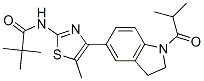 606121-94-2,Propanamide, N-[4-[2,3-dihydro-1-(2-methyl-1-oxopropyl)-1H-indol-5-yl]-5-methyl-2-thiazolyl]-2,2-dimethyl- (9CI)