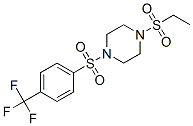 606132-00-7,Piperazine, 1-(ethylsulfonyl)-4-[[4-(trifluoromethyl)phenyl]sulfonyl]- (9CI)