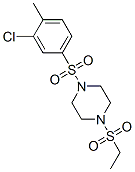 606132-05-2,Piperazine, 1-[(3-chloro-4-methylphenyl)sulfonyl]-4-(ethylsulfonyl)- (9CI)
