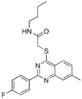 606132-68-7,Acetamide, N-butyl-2-[[2-(4-fluorophenyl)-7-methyl-4-quinazolinyl]thio]- (9CI)