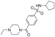 606135-71-1,Piperazine, 1-[4-[(cyclopentylamino)sulfonyl]benzoyl]-4-ethyl- (9CI)
