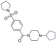 606135-76-6,Piperazine, 1-cyclopentyl-4-[4-(1-pyrrolidinylsulfonyl)benzoyl]- (9CI)
