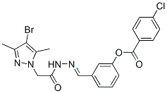 606483-59-4,1H-Pyrazole-1-aceticacid,4-bromo-3,5-dimethyl-,[[3-[(4-chlorobenzoyl)oxy]phenyl]methylene]hydrazide(9CI)