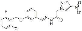 606483-91-4,1H-Pyrazole-1-aceticacid,4-nitro-,[[3-[(2-chloro-6-fluorophenyl)methoxy]phenyl]methylene]hydrazide(9CI)