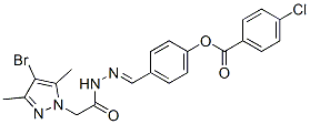 606485-01-2,1H-Pyrazole-1-aceticacid,4-bromo-3,5-dimethyl-,[[4-[(4-chlorobenzoyl)oxy]phenyl]methylene]hydrazide(9CI)