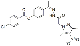 606486-43-5,1H-Pyrazole-1-aceticacid,3,5-dimethyl-4-nitro-,[1-[4-[(4-chlorobenzoyl)oxy]phenyl]ethylidene]hydrazide(9CI)