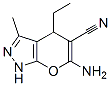 612513-75-4,Pyrano[2,3-c]pyrazole-5-carbonitrile, 6-amino-4-ethyl-1,4-dihydro-3-methyl- (9CI)