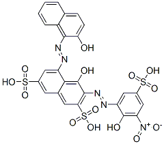 61670-11-9,4-hydroxy-5-[(2-hydroxynaphthyl)azo]-3-[(2-hydroxy-3-nitro-5-sulphophenyl)azo]naphthalene-2,7-disulphonic acid