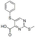 61727-07-9,2-methylsulfanyl-5-phenylsulfanyl-pyrimidine-4-carboxylic acid