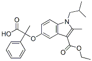 61793-29-1,3-ethyl 5-(1-carboxy-1-phenylethoxy)-1-isobutyl-2-methyl-1H-indole-3-carboxylate