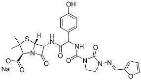 61835-48-1,4-Thia-1-azabicyclo[3.2.0]heptane-2-carboxylic acid, 6-[[[[[3-[(2-furanylmethylene)amino]-2-oxo-1-imidazolidinyl]carbonyl]amino](4-hydroxyphenyl)acetyl]amino]-3,3-dimethyl-7-oxo-, monosodium salt, [2S-[2alpha,5alpha,6beta[S*(E)]]]-