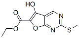 62094-70-6,5-Hydroxy-2-methylsulfanyl-furo[2,3-d]pyrimidine-6-carboxylic acid ethyl ester