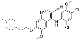 622368-88-1,4-[(2,4-DICHLORO-5-METHOXYPHENYL)AMINO]-6-METHOXY-7-[2-(1-METHYL-4-PIPERIDINYL)ETHOXY]-3-QUINOLINECARBONITRILE
