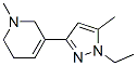 622403-76-3,Pyridine, 3-(1-ethyl-5-methyl-1H-pyrazol-3-yl)-1,2,5,6-tetrahydro-1-methyl- (9CI)